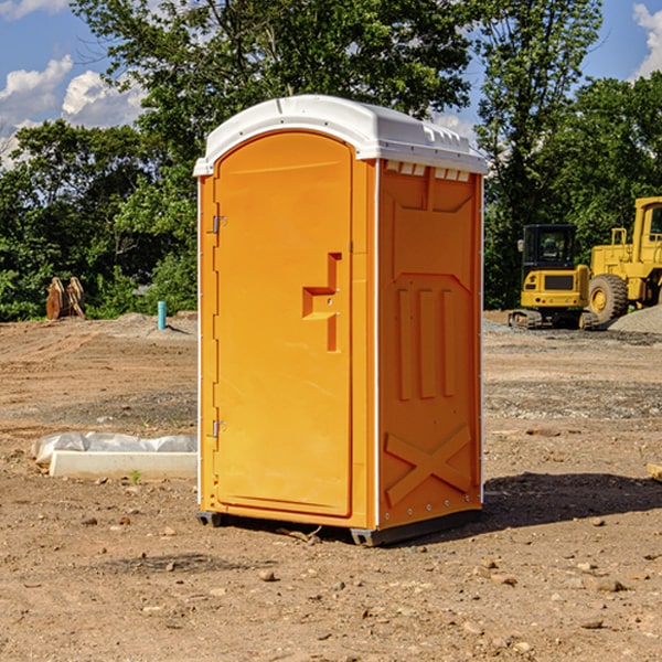 how often are the porta potties cleaned and serviced during a rental period in Livingston Wheeler